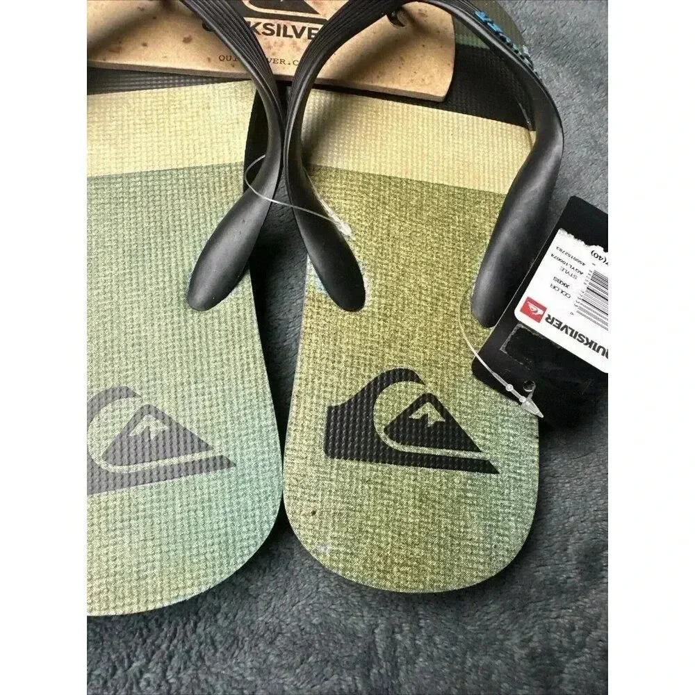 Quiksilver Men’s Molokai Sunset Flip Flop Black Sandals Size 7